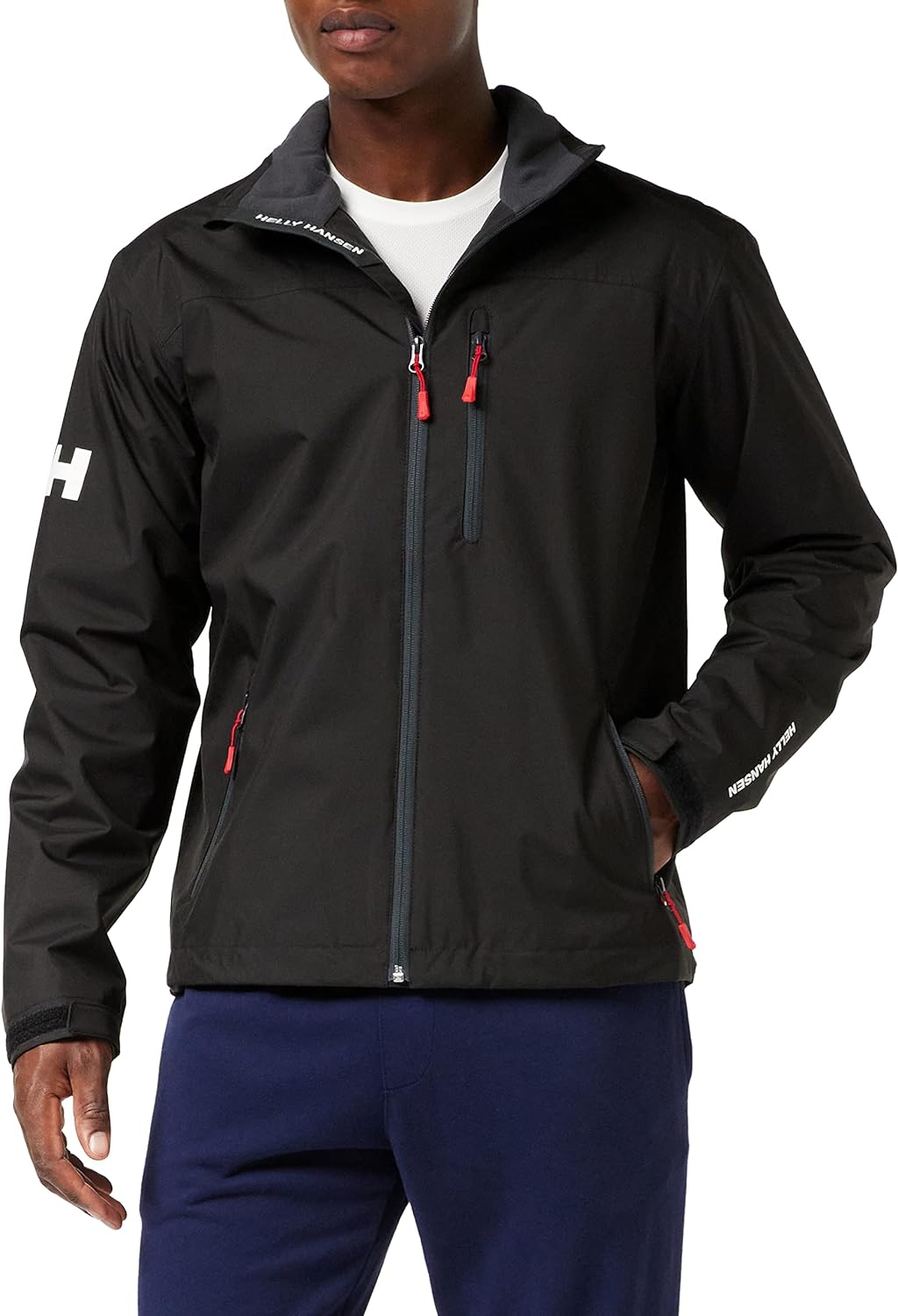 Helly-Hansen Men's Crew Midlayer Waterproof Sailing Jacket Crew Midlayer Fleece Lined Waterproof Windproof Rain Jacket