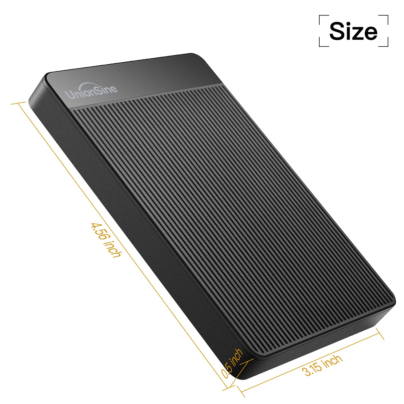 External Hard Drive 500GB Ultra Slim Portable Hard Drive USB3.0 HDD Storage Compatible with PC, Desktop, Laptop, Mac, Xbox One, Xbox 360, PS4 (Black) UnionSine-HD2510