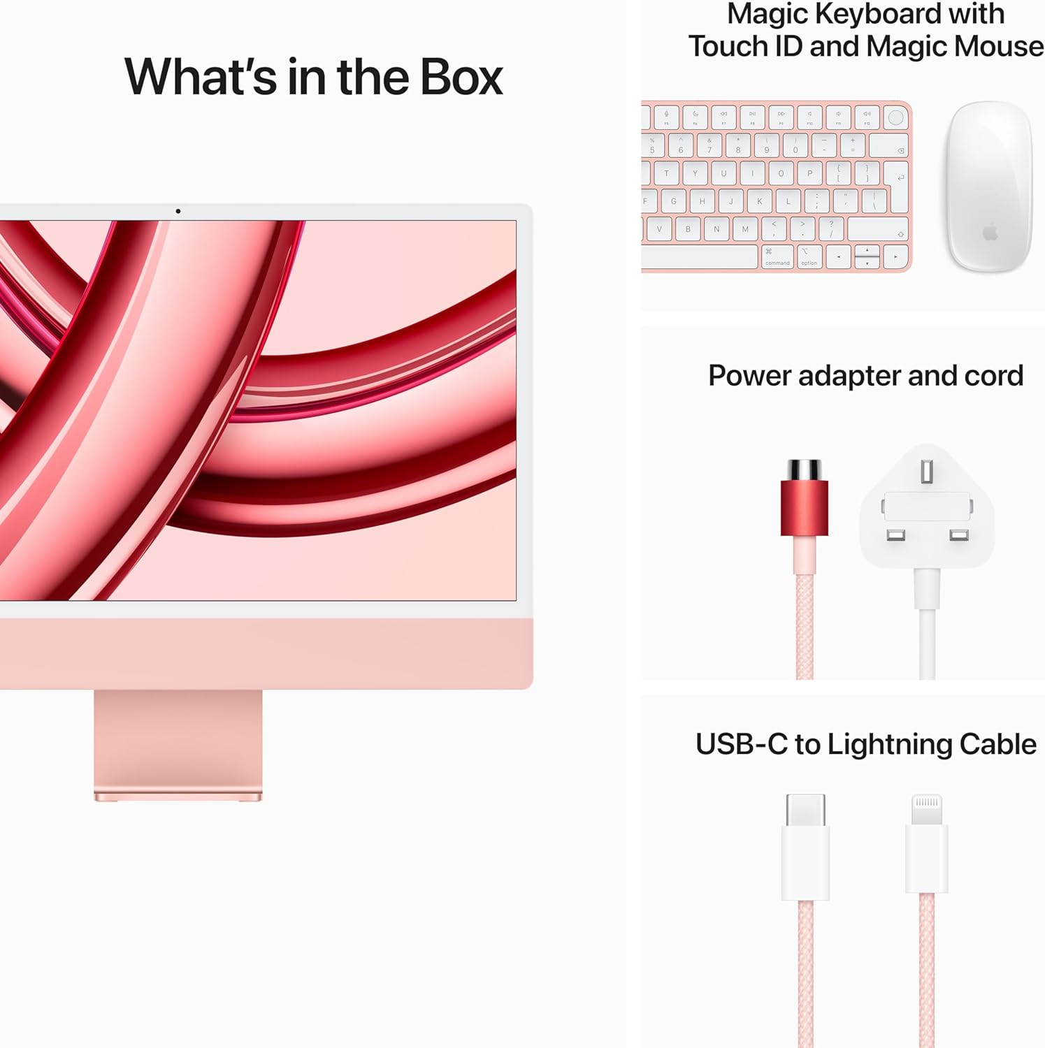 Apple 2023 iMac (24-inch, Apple M3 chip with 8‑core CPU and 10‑core GPU, 8GB Unified Memory, 512GB) - Silver; English - CaveHubs