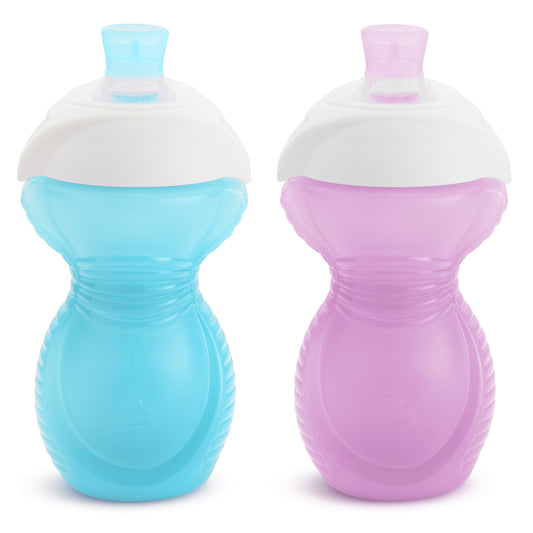 Munchkin® Click Lock™ Bite Proof Sippy Cup, 9 Ounce, 2 Pack, Blue/Purple