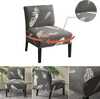 Eco-Ancheng Armless Chair Slipcover Washable Armless Chair Covers Removable Slipcover for Armless Chair Non-Slip Sofa Couch Covers Furniture Protector for Dining Living Room Armless Accent Chair