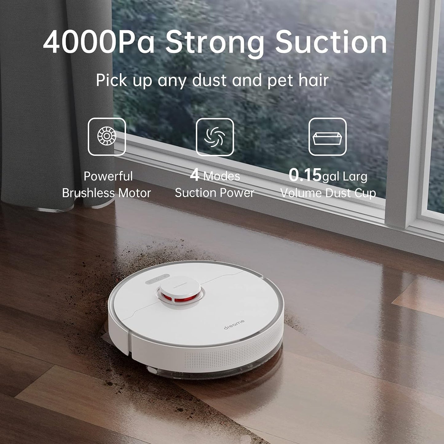 Dreame F9 - Robot WiFi Superfine 2500Pa, Strong Suction Power, Automatic Charging, Intelligent Mapeo, App Control, Hard Floors, Carpets With 2 Year Warranty