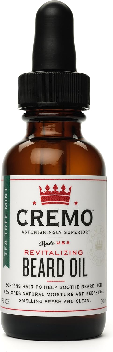 Cremo Beard Oil, Cedar Forest Blend - Restores Moisture, Softens And Reduces Beard Itch For All Lengths Of Facial Hair, 30 ml