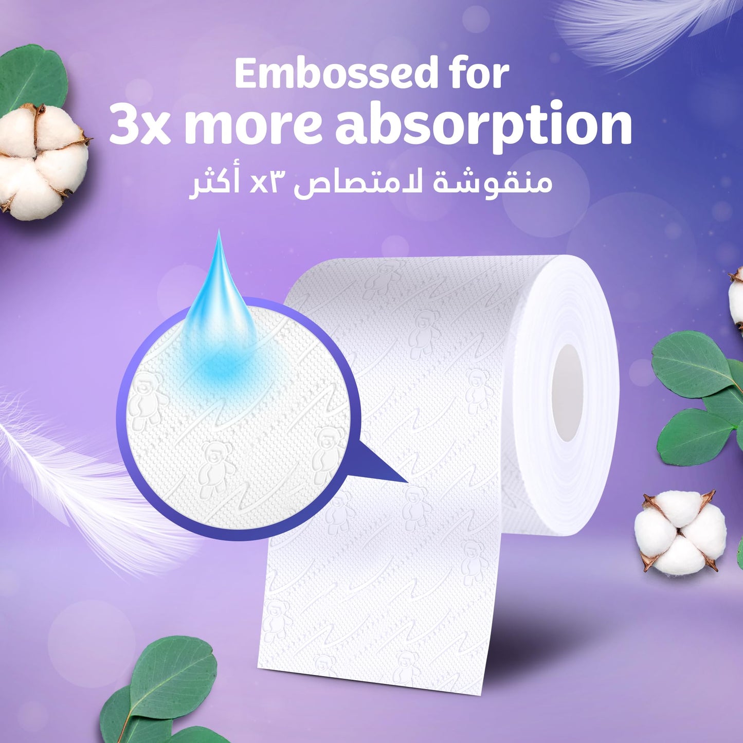 Kleenex Extra Dry Toilet Tissue Paper, 3 PLY, 12 Rolls x 160 Sheets, Embossed Bathroom Tissue with Superior Absorbency