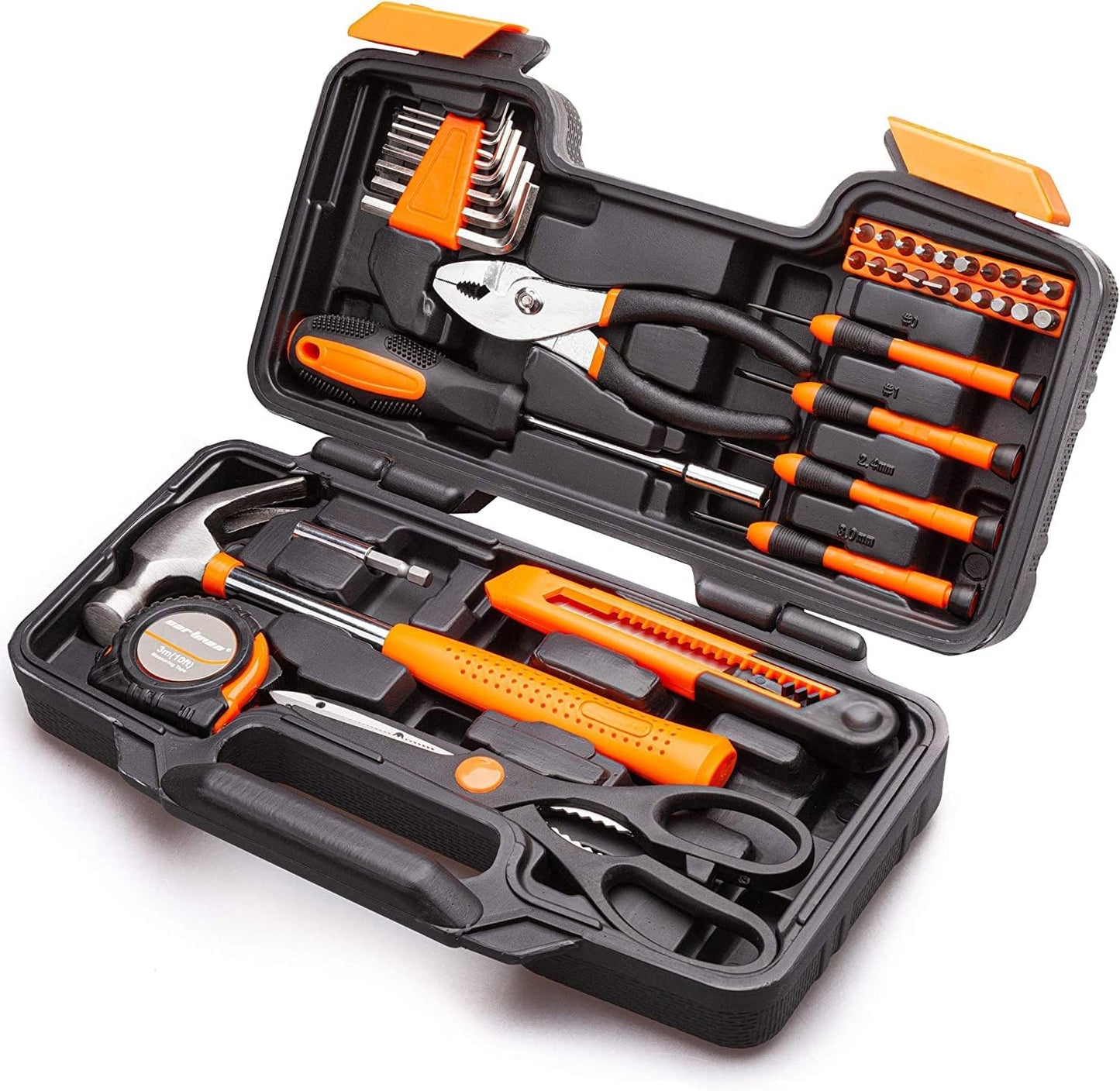 COOLBABY 228 Piece Socket Wrench Auto Repair Tool Combination Package Mixed Set Hand Kit with Plastic Toolbox Storage Case