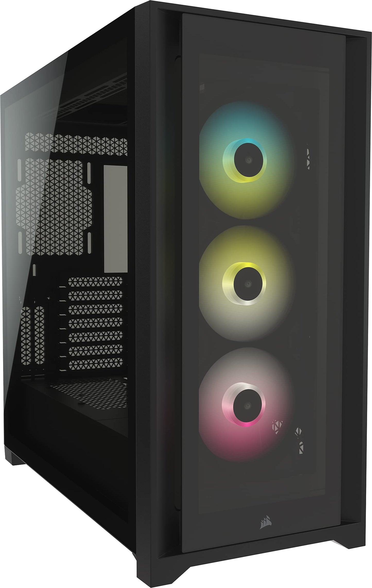 Corsair Icue 5000X Rgb Tempered Glass Mid-Tower Atx Pc Smart Case, White