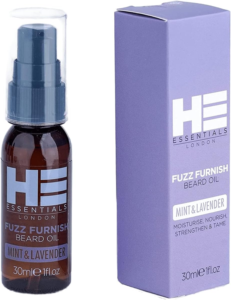 HE Essentials Fuzz Furnish Sandalwood Beard Oil | Perfect Solution for a Well-Groomed, Tamed Beard | Experience Relaxation, Rejuvenation, 30 ML (Sandalwood)