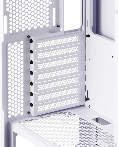 ADATA XPG STARKER Mid Tower PC Chassis, ATX/Micro ATX, Mini ITX, Compact Size, Tempered Glass Side Panel, I/O USB 3.0 Port, White, STARKER-WHCWW, XPG STARKER (WHITE), One size