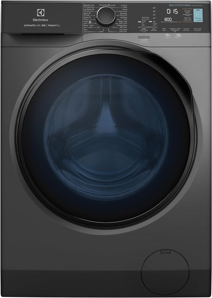 Electrolux 9/6 KG Washer Dryer, 1200 RPM, EcoInverter BLDC Motor, Fully Automatic Front Load Combo Washing Machine, 15 Programs - UltraMix, AddClothes, Delay Timer, Child Lock, EWW9024P5SB