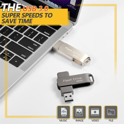 USB Flash Drive 985GB, Photo Stick Memory External Data Storage Thumb Drive Compatible with Phone, Pad, Android, PC and More Devices