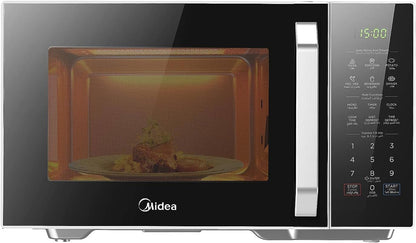 Midea 29L 2-in-1 Microwave Oven with Grill, Digital Touch Control, Child-Safety-Lock, 11 Pre-programmed Menus, LED Display, Grilling Roasting & Cooking Functions, Full Glass Finish - EG9P032MX