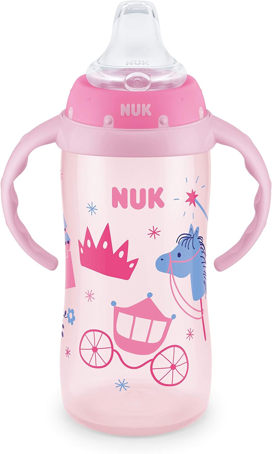 NUK Large Learner Cup, 10 oz, 2 Pack, 9+ Months, Timeless Collection, Amazon Exclusive, 70013, 2 Count (Pack of 1)