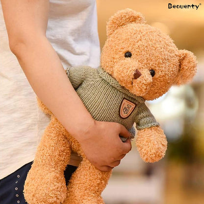 Beauenty Cute Teddy Bear Stuffed Animal Plush,Soft Plush Animals 40CM(Brown) (blue)