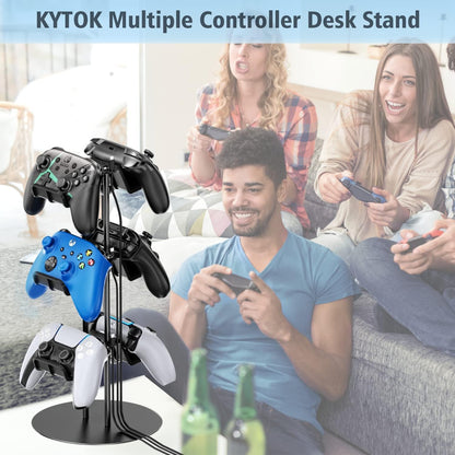 FC22 Controller Holder Compatible to PS5, Gaming Headset Stand Mount,PS4,Xbox One, Xbox Series X S, Nintendo Switch, Headset Aluminum Metal Holder Universal Gamepad Gaming Controller Accessories