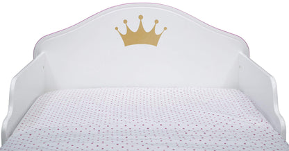 Delta Children Princess Crown Wood Toddler Bed, Whitepink, Piece Of 1