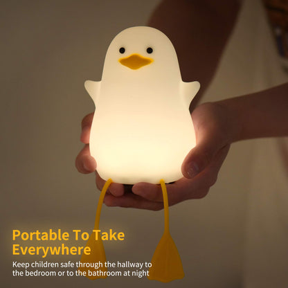 YuanDian Cute Duck Night Light, Gifts for Women Teen Girls Baby,Night Lights for Kids Bedroom Kawaii Room Decor, Cute Christmas Seagull Silicone Nightlights for Children Toddler.