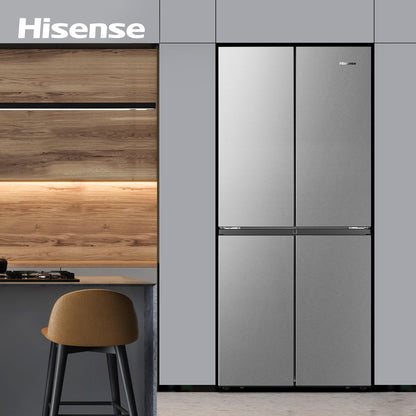 Hisense 561 Liter Side By Side Cross Door Refrigerator, Black - Rq561N4Ab1"Min 1 year manufacturer warranty"