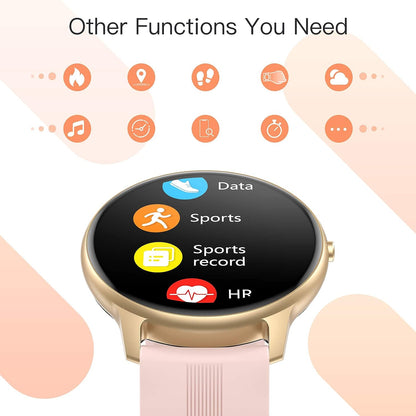 AGPTEK IP68 Waterproof Fitness Tracker Watch Heart Rate Monitor Pedometer Sleep Monitor Smartwatch for Women, Rose Gold, LW11