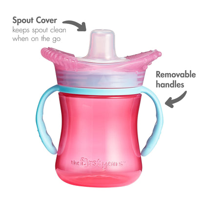 The First Years Teethe Around Sensory Trainer Sippy Cup, Pink