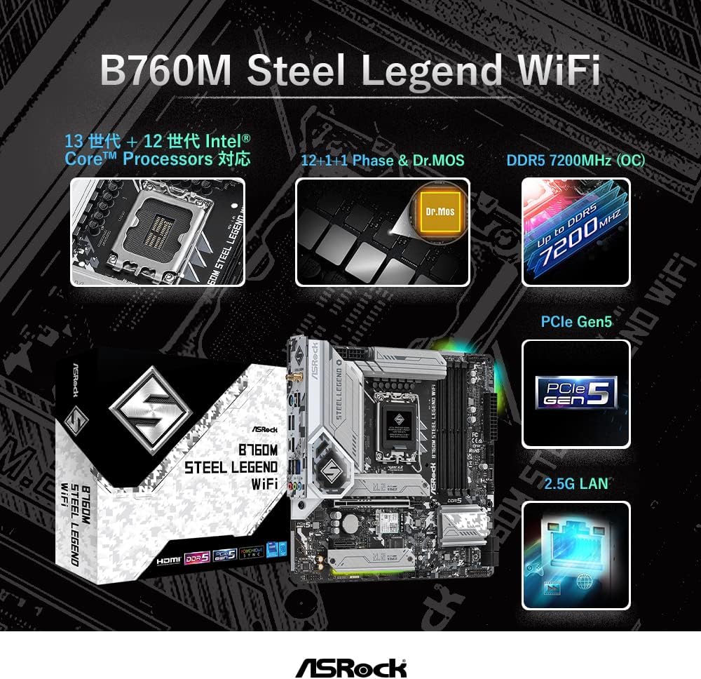 Asro B760M Steel Legend WiFi B760