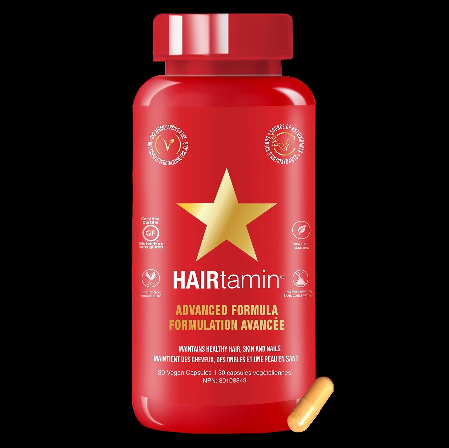 HAIRtamin Gluten-free Hair Growth Biotin Vitamins Capsules (Pack of 3)