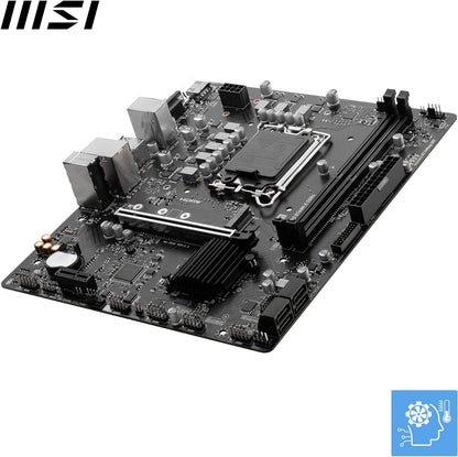 MSI PRO B760M-E DDR4 ProSeries Motherboard, Supports 12th/13th Gen Intel Processors, Micro-ATX, LGA 1700 - Black