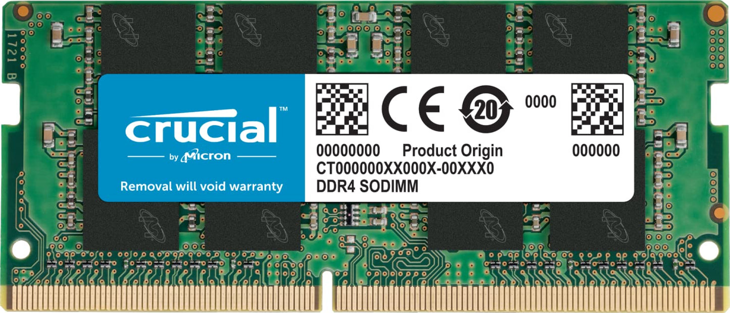 Crucial 16GB Single DDR4 2400 MT/s (PC4-19200) DR x8 SODIMM 260-Pin Memory - CT16G4SFD824A - CaveHubs