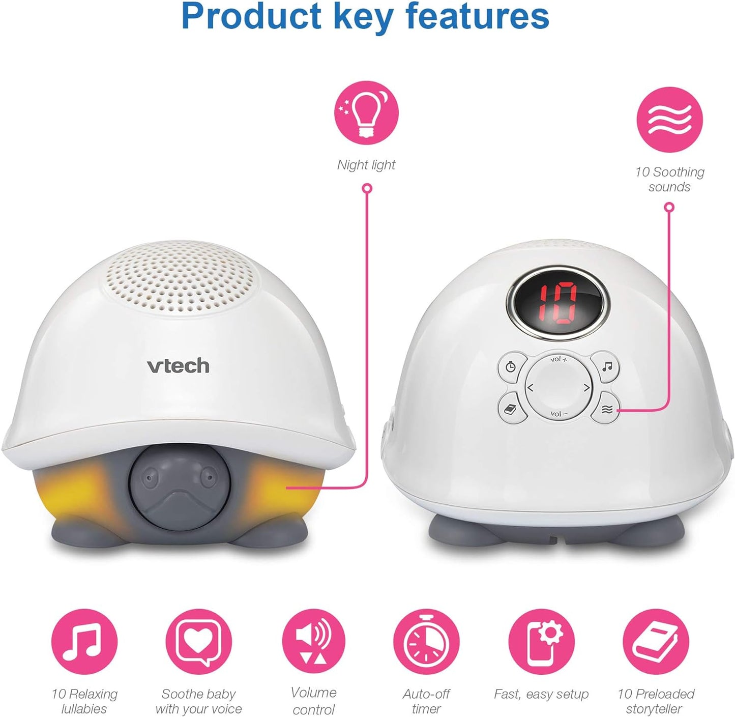 VTech BC8211 Myla the Monkey Baby Sleep Soother with a White Noise Sound Machine