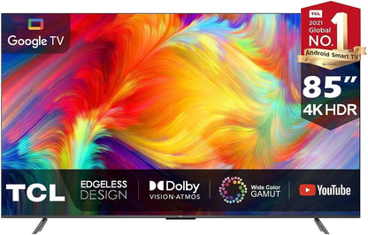 TCL 50 Inch TV 4K Ultra HD QLED Smart TV Dolby Vision IQ-Atmos HDR 10+ Game Master Wide Colour Gamut Onkyo Audio Quantum Dot Technology - 50C635 (2022 Model)