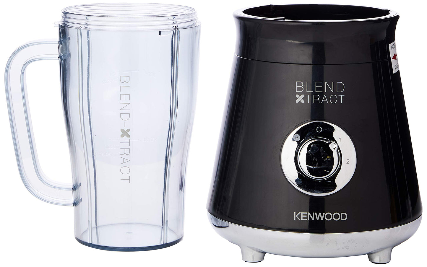 Kenwood Personal Blender 600W Smoothie Blender/Smoothie Maker With 700Ml & 600Ml Tritan Smoothie2Go Bottle And Lid, Ice Crush Function Bsp70.180Si Black/Silver