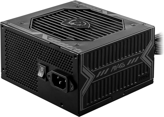 MSI MAG A650BN 650W 80+ Bronze Power Supply, DC-DC Circuit Design, 120 mm Fan Size, Active PFC, 100-240Vac, ATX - Black - CaveHubs