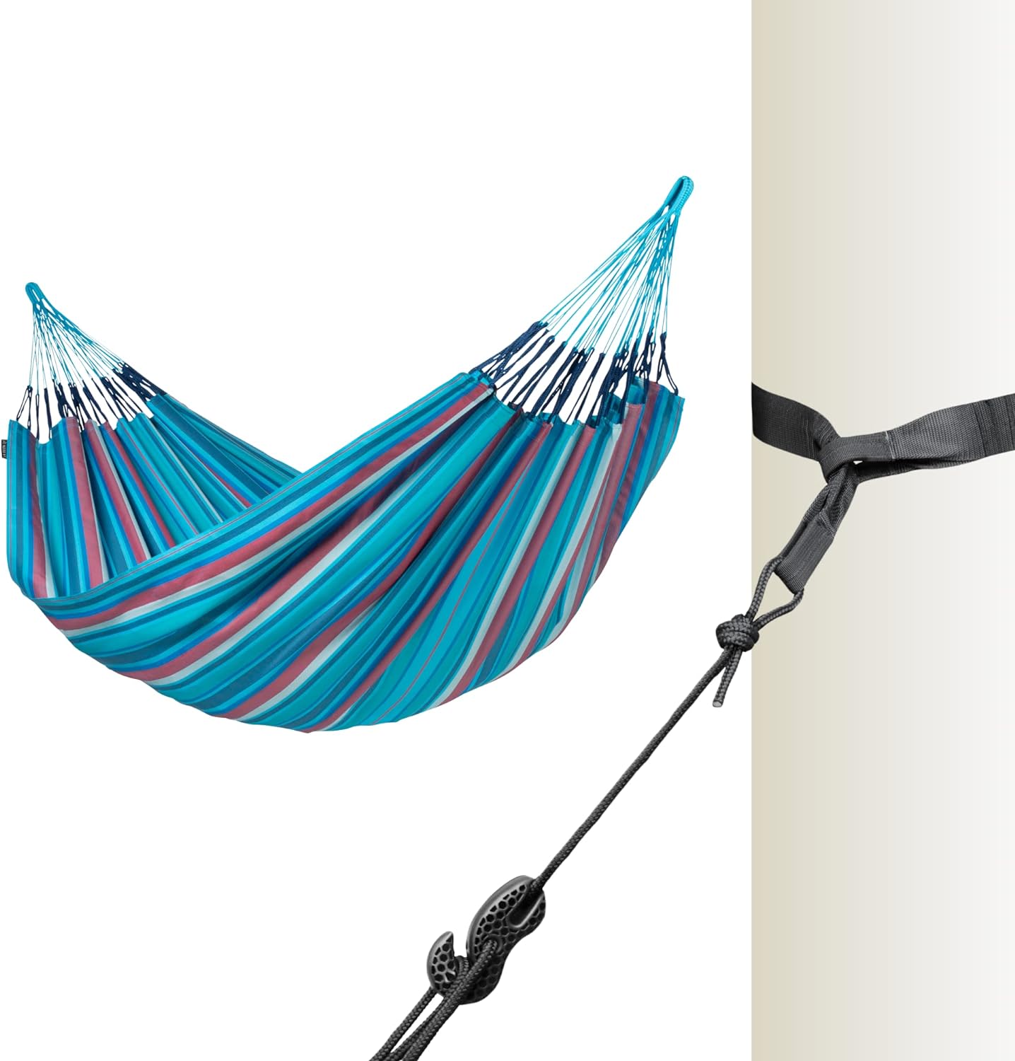 LA SIESTA Brisa classic swing hammock, double (160 cm width), hanging bed suitable for outdoor