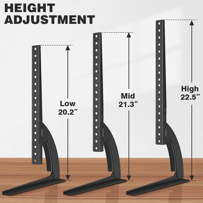 TAVR Furniture Universal Table Top TV Stand Base/Legs for Most 32 37 40 42 47 50 55 LCD LED Plasma Flat Screen TVs, Height Adjustable Replacement Stand, Holds up to 88 lbs, Max VESA 800x400 mm