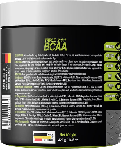 Laperva Post Work Out Diet Supplement Triple Bcaa 0 Fat, 0 Carbs And 0 Sugar Amino Glutamine For Energy Booster And Muscle Recovery Water Melon, 420 Gm