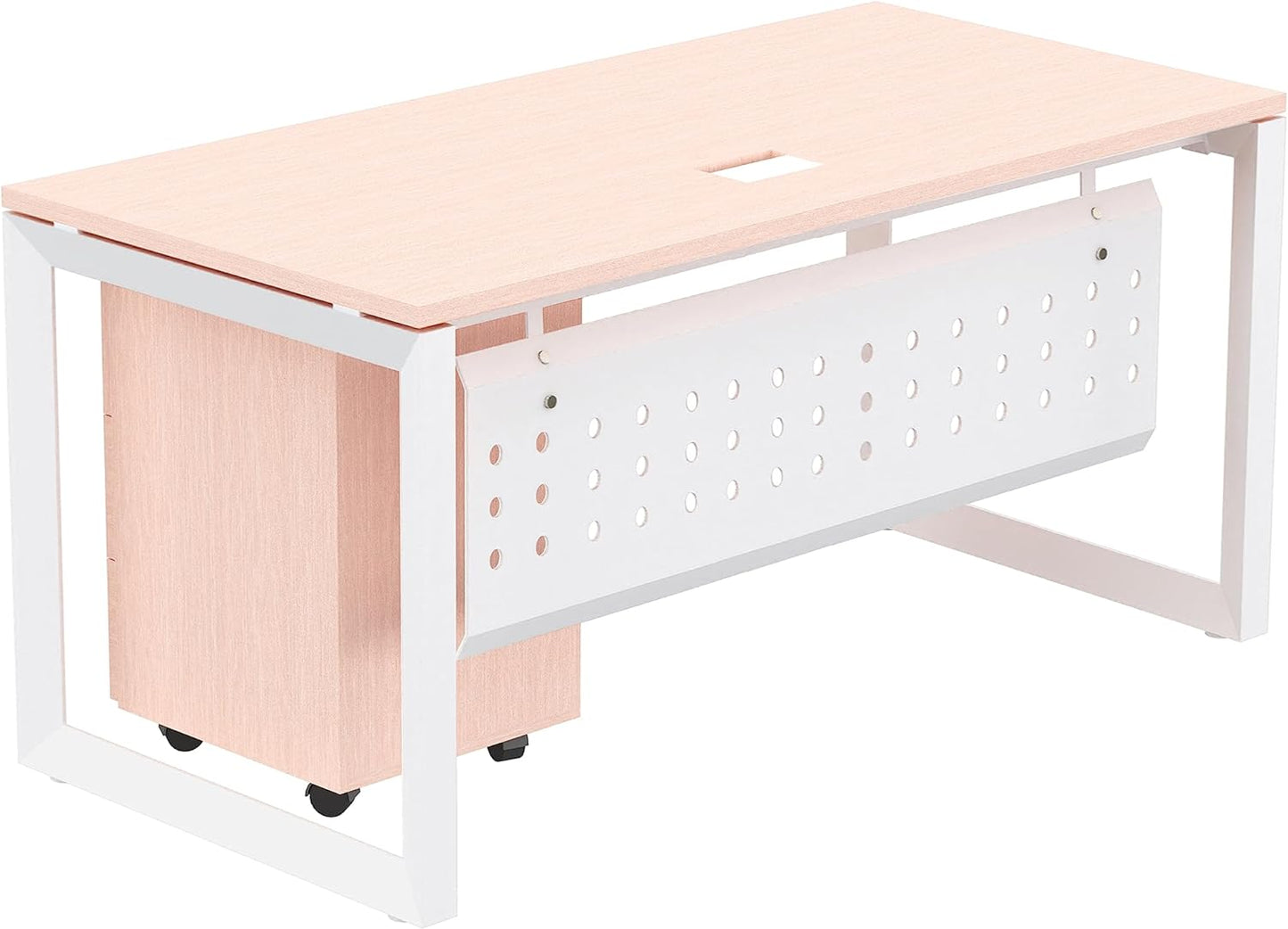 Mahmayi Vorm 136-18 White Modern Workstation Material-Melamine on MDF