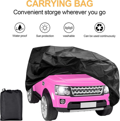 ZHYAWZA Kids Ride-On Toy Car Cover, Outdoor Waterproof Protection for Electric Battery-Powered Children's Wheeled Toy Car-General Type ， Against Wind, Rain,Snow and Dust , 52" L x 28.2" W x 24" H .