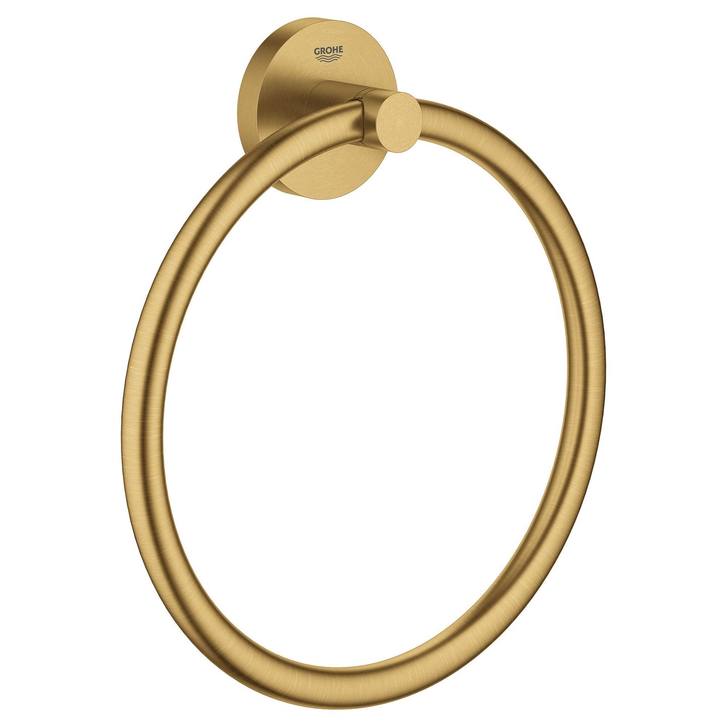 Grohe 40365EN1 Essentials Metal 12.2-in. Towel-Ring, Brushed Nickel InfinityFinish