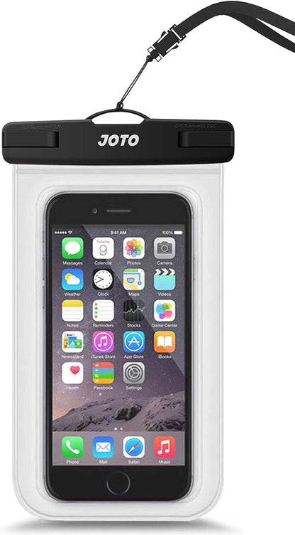 JOTO Universal Waterproof Phone Pouch Cellphone Dry Bag Case for iPhone 15 14 13 12 11 Pro Max Mini Plus Xs XR X 8 7 6S, Galaxy S23 S22 S21 Plus Note, Pixel up to 7" -Black - CaveHubs