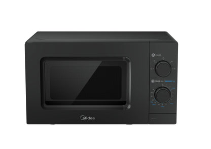 Midea 20 Liters Solo Microwave Oven with 5 Power Levels, 700W, Child-Safety-Lock, Defrost Function, 35 Minutes Timer, Fast Reheat, Push Button Door Opening, Good for Home & Office, Black small MMC21BK