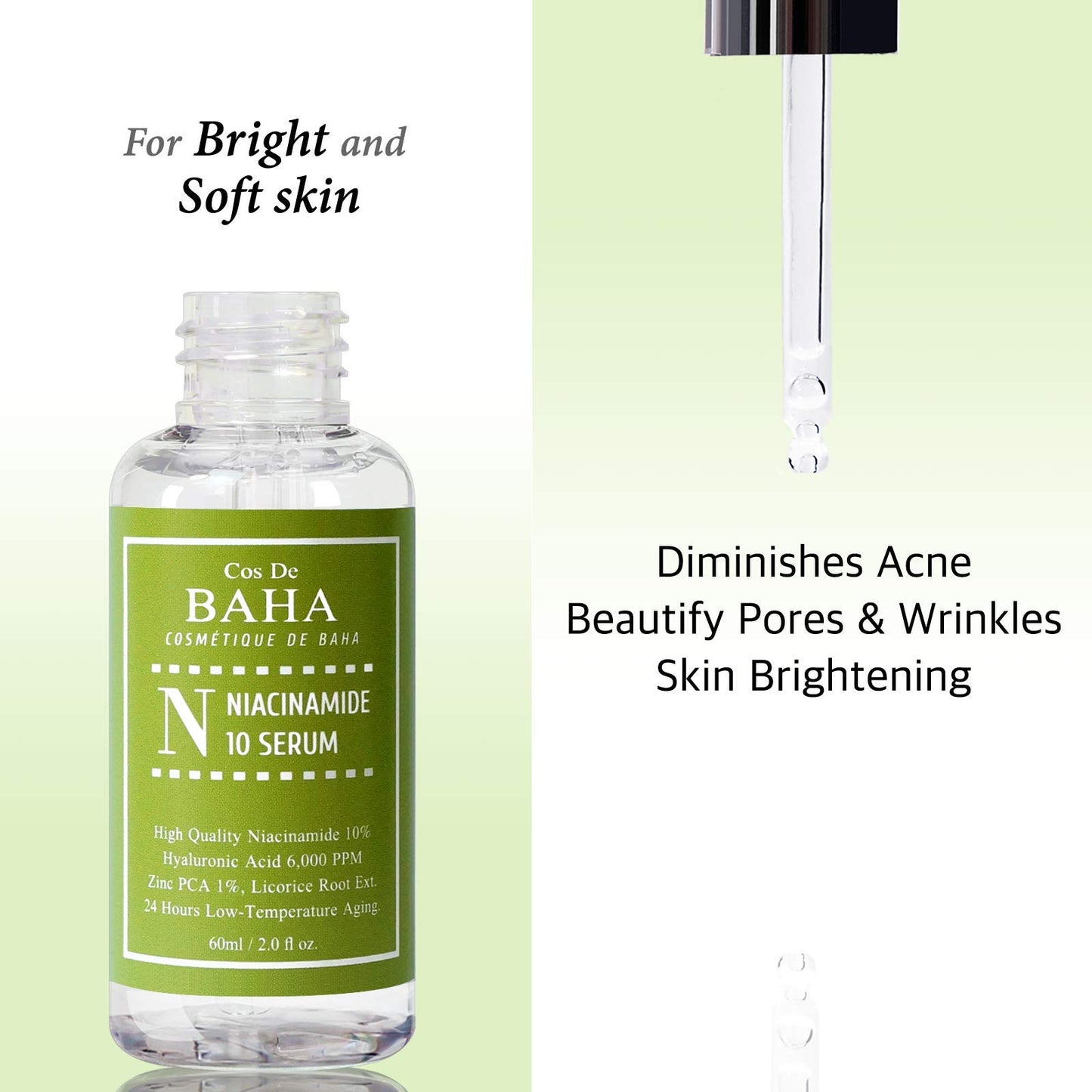 Niacinamide 10% + Zinc 1% Serum 1oz for Face - Korean Skin Care for Pore Minimizer + Vitamin B3.