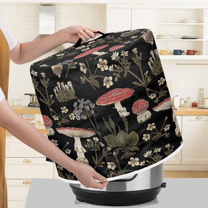 Tutolipy Floral Print Air Fryer Cover Dust Cover for,Kitchen Appliance Dust Cover with Pocket and Top Handle,Stylish Home Decor