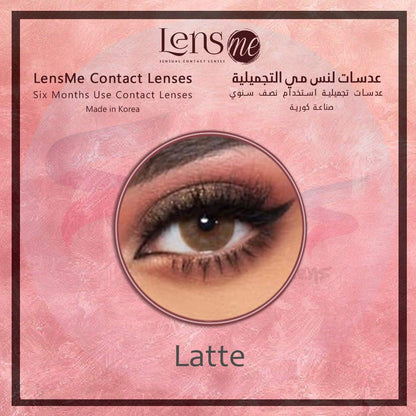 LensMe Original Unisex Cosmetic Contact Lenses,6 Months Disposable, Latte Special (Brown)