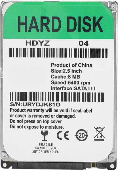 2TB PC Internal Hard Drive HDD, 7200 RPM Class, 2.5 Inch Hard Drive SATAIII, 8MB Cache for Attached Storage, Laptop and Desktop Updating (500GB)