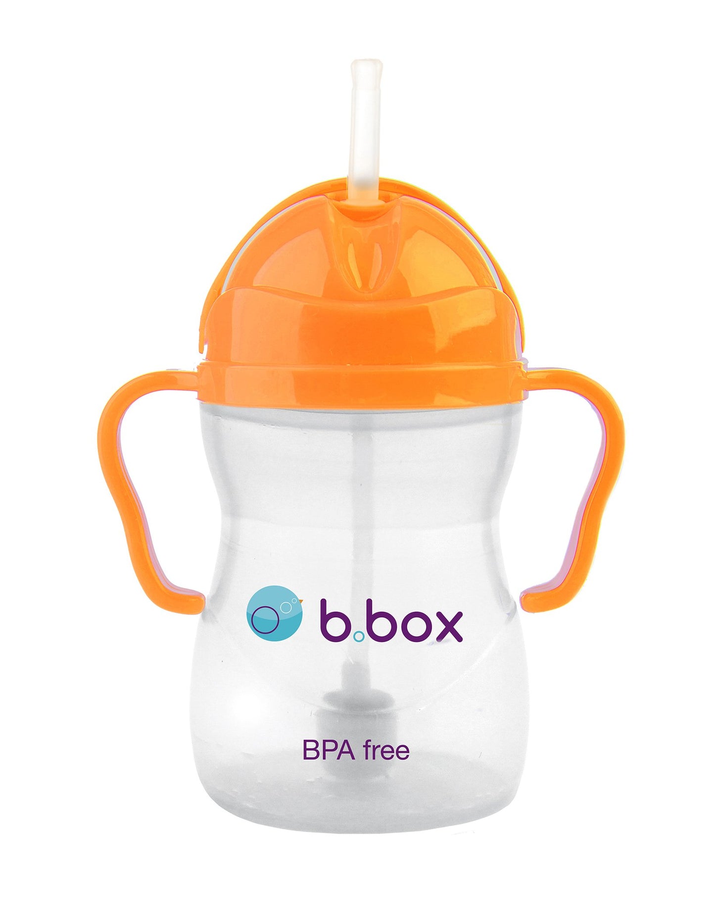 b.box Sippy Cup with Fliptop Weighted Straw, Drink from Any Angle | Spill Proof, Leak Proof & Easy Grip | BPA Free & Dishwasher Safe | Babies & Toddlers (Cherry Blossom 240ml)