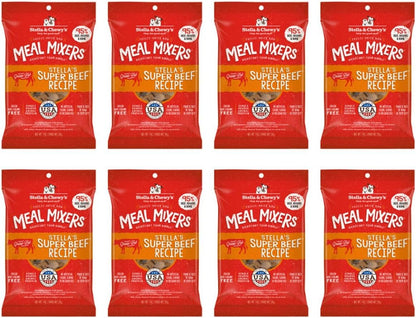 Stella & Chewy’s Freeze Dried Raw Chewy’s Beef Meal Mixers – 1 oz pack of 8