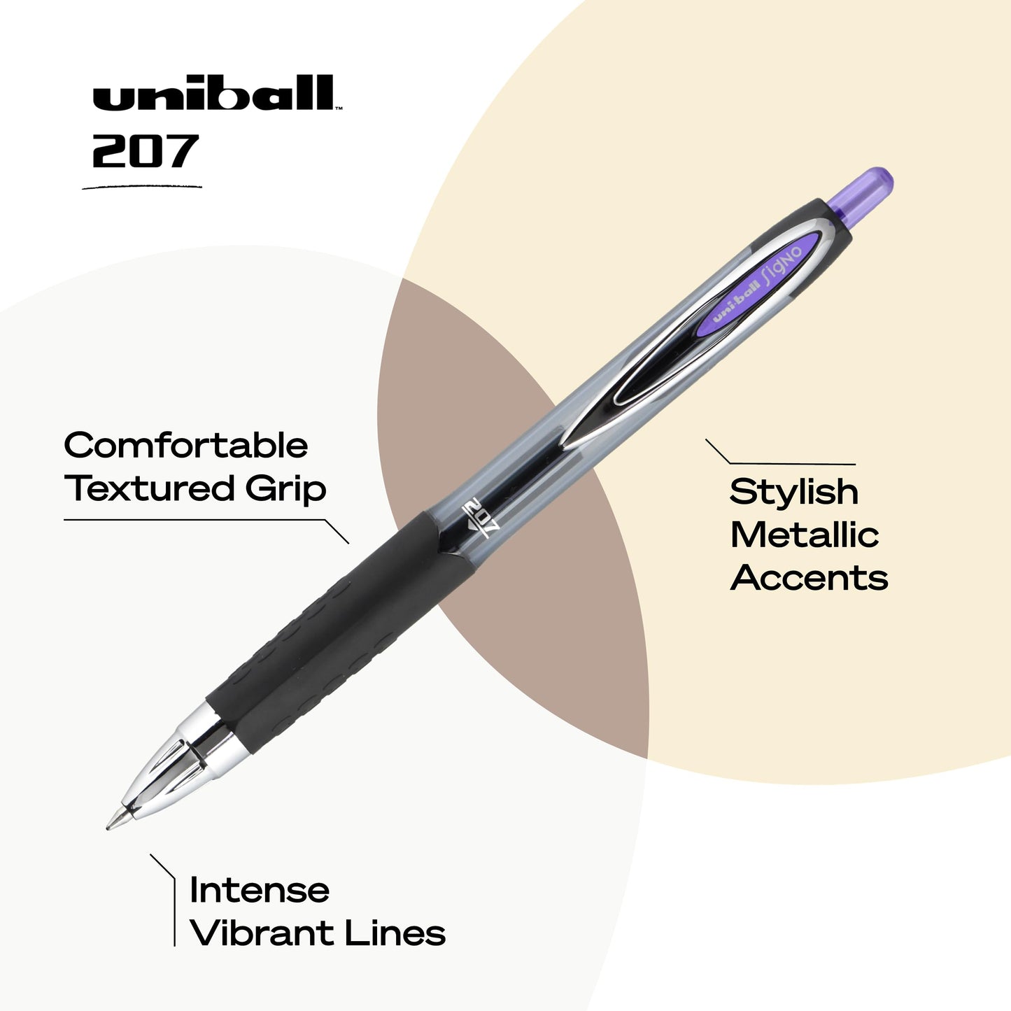 Uniball Signo 207 Gel Pen 12 Pack, 0.5mm Micro Black Pens, Gel Ink Pens | Office Supplies Sold by Uniball are Pens, Ballpoint Pen, Colored Pens, Gel Pens, Fine Point, Smooth Writing Pens