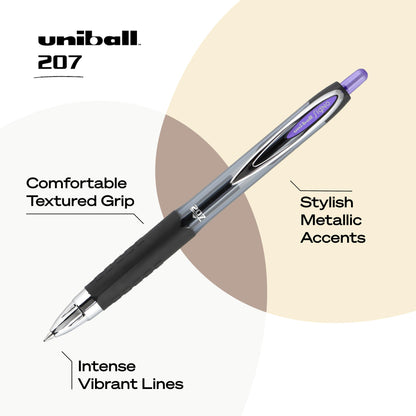 Uniball Signo 207 Gel Pen 12 Pack, 0.5mm Micro Black Pens, Gel Ink Pens | Office Supplies Sold by Uniball are Pens, Ballpoint Pen, Colored Pens, Gel Pens, Fine Point, Smooth Writing Pens