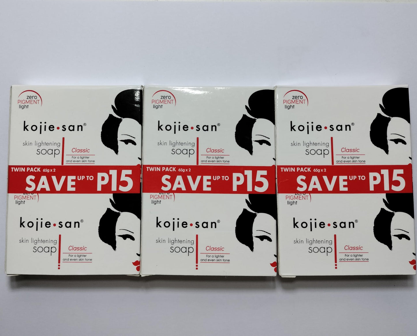 Kojie San 3 x 65G Kojie San Skin Kojic Acid Lightening Soap in Industry-leading Frustration Free Packaging