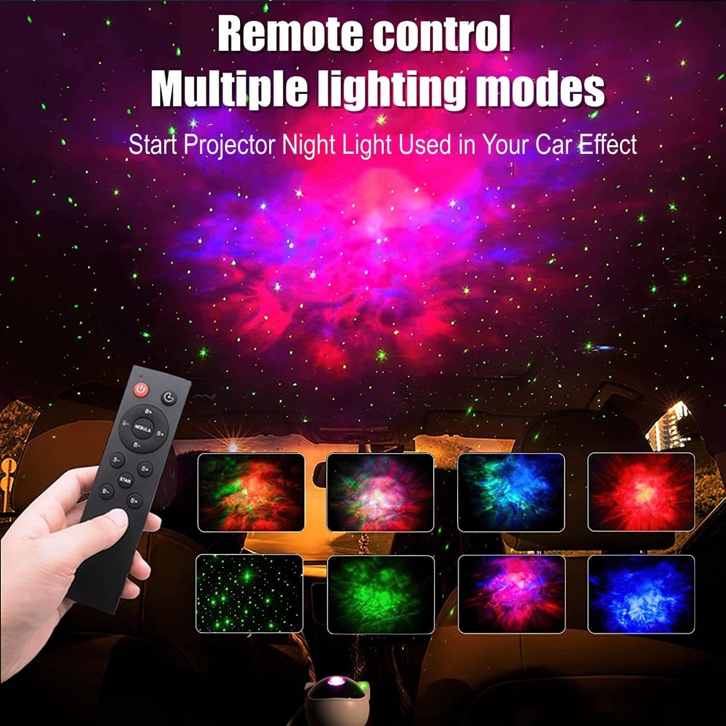 HJB VISSO Star Projector Night Light with Timer, Remote Control and 360°Adjustable Design, Astronaut Nebula Galaxy Night Light Projector for Children Adults Baby Bedroom, Party Room and Game Room