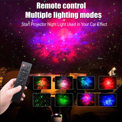 HJB VISSO Star Projector Night Light with Timer, Remote Control and 360°Adjustable Design, Astronaut Nebula Galaxy Night Light Projector for Children Adults Baby Bedroom, Party Room and Game Room